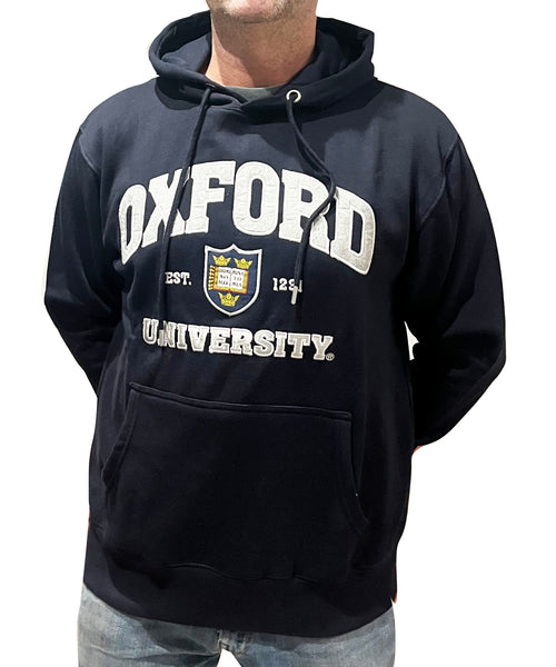 Oxford University Embroidered Hoody - Navy Blue - Official Apparel of the Famous University of Oxford