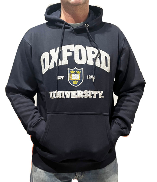 Oxford University Embroidered Hoody - Navy Blue - Official Apparel of the Famous University of Oxford