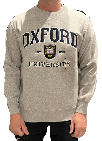 Oxford University Embroidered Sweatshirt - Grey - Official Apparel of the Famous University of Oxford