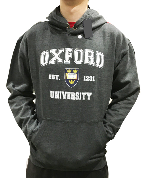 Oxford University Printed Hoody - Charcoal - Official Apparel of the Famous University of Oxford