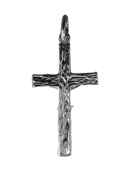 Crucifix Medium Pendent - Religious - Plain Sterling Silver