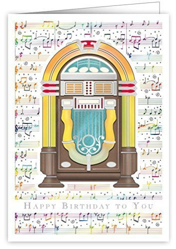 Jukebox Musical Instrument Greeting Card - Beautiful Greeting card - Printed in Holland
