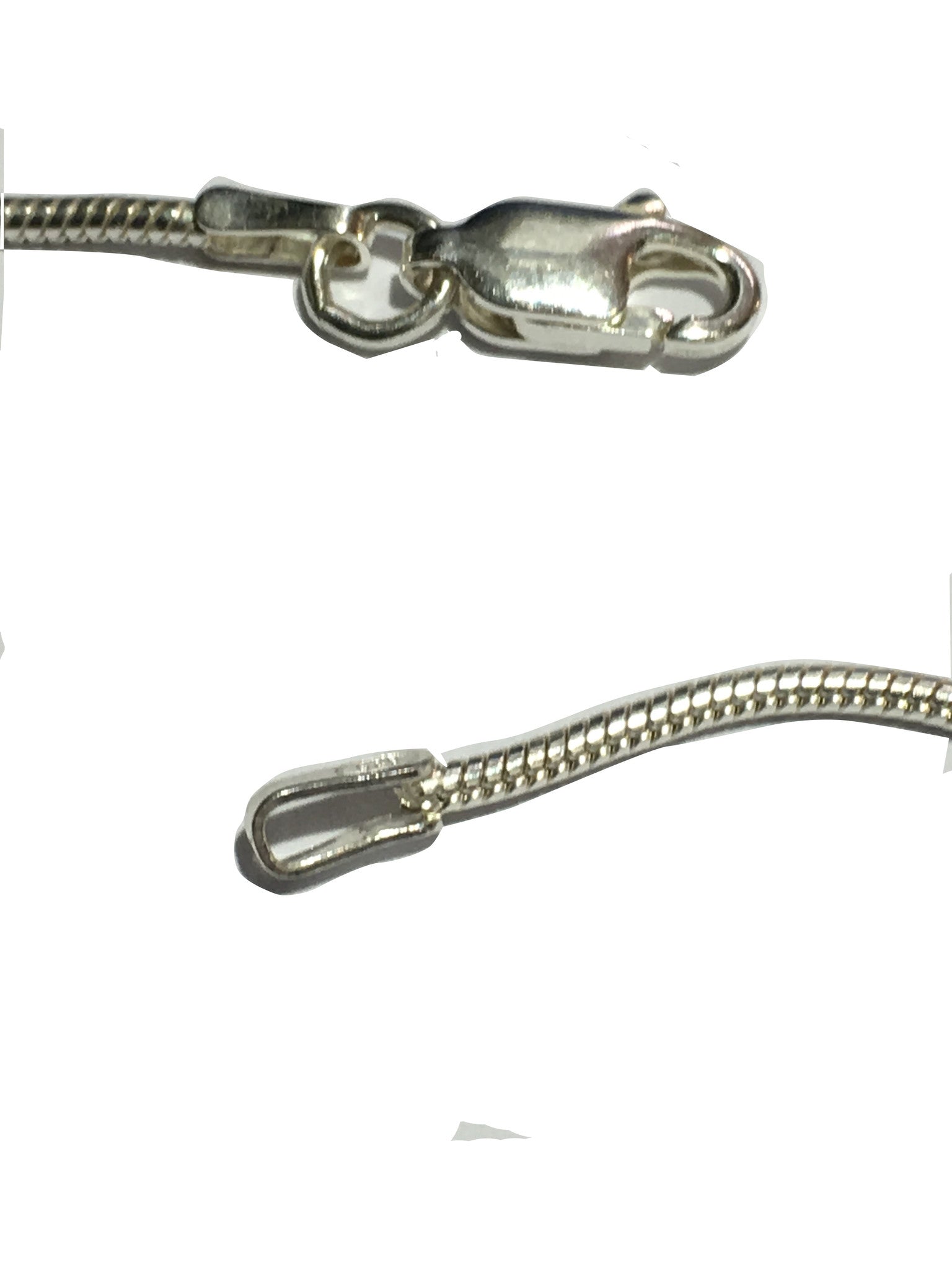 Sterling Silver Chain - 18" / 46cm long, Diamond Cut - Snake Style Slinky Chain - 925 Sterling Silver