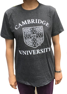 Cambridge University T-shirt - Charcoal Colour - Official Licenced Apparel of the Famous University of Cambridge
