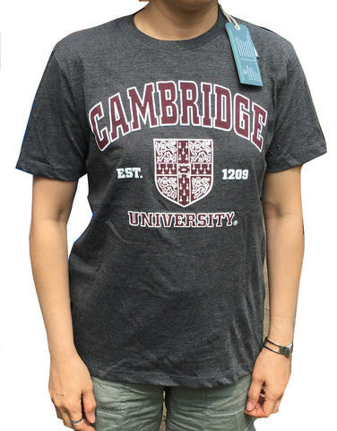 Cambridge University T-shirt - Charcoal - Official Apparel of the Famous University of Cambridge