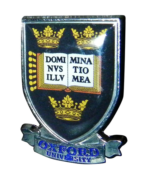 Oxford University Shield & Scroll Metal Pin Badge - Oxford Souvenir