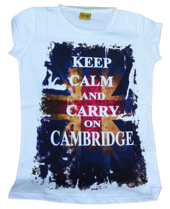 Keep Calm Cambridge T-shirt - Funny Tshirt from Cambridge, England