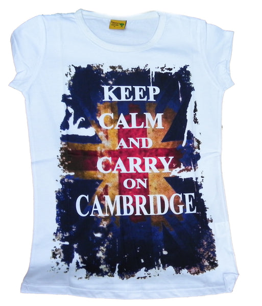 Keep Calm Cambridge T-shirt - Funny Tshirt from Cambridge, England