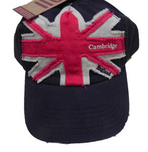 Cambridge England Cap - Adjustable Cap with Union Jack and Cambridge Applique Writing