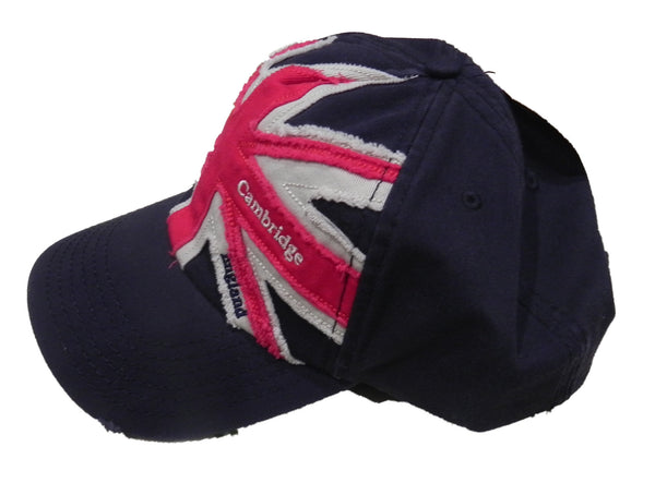 Cambridge England Cap - Adjustable Cap with Union Jack and Cambridge Applique Writing