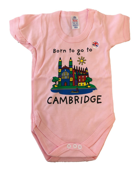 Born to go to Cambridge, Baby Short Sleeve Bodysuit - Cambridge Apparel