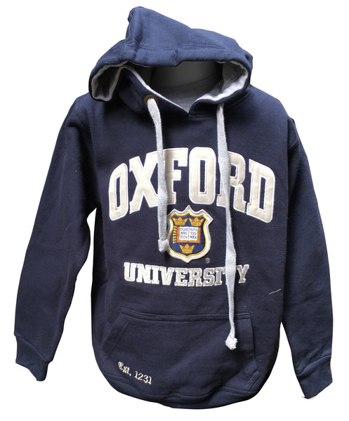 Oxford University Embroidered Hoody - Navy Blue - Official Apparel of the Famous University of Oxford