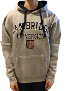 Cambridge University Hoody Embroidered - Grey - Official Apparel of the Famous University of Cambridge