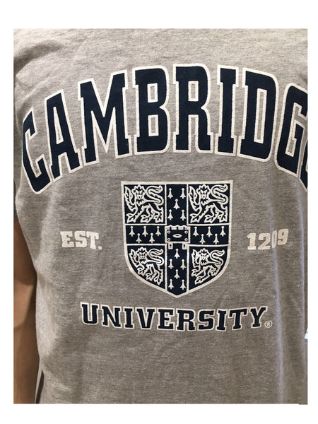 Cambridge University T-shirt - Grey - Official Apparel of the Famous University of Cambridge