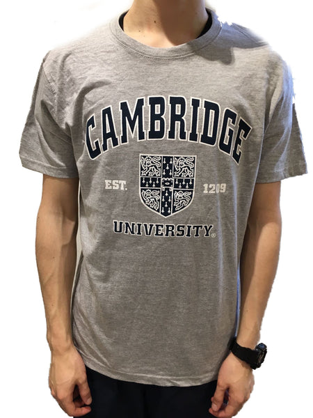 Cambridge University T-shirt - Grey - Official Apparel of the Famous University of Cambridge