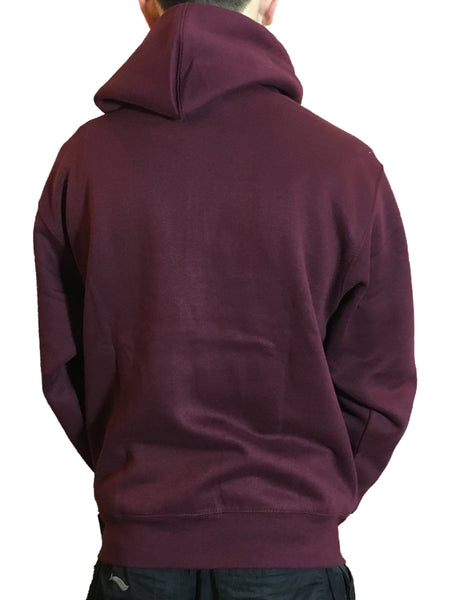 Cambridge University Zipped Hoody - Burgundy - Official Apparel of the Famous University of Cambridge