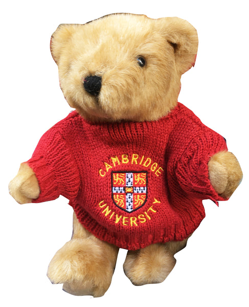 Cambridge University Plush Soft Toy - Buster Bear with Cambridge University Sweater - Official Licenced product