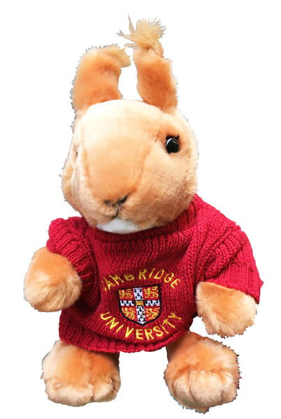 Cambridge University Soft Toy - Rufus Squirrel with Cambridge University Sweater - Official Licenced product