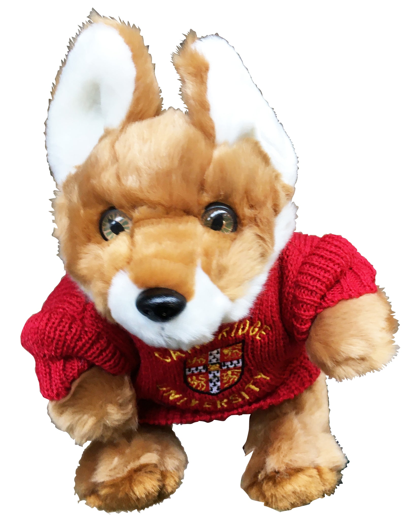 Cambridge University Plush Soft Toy - Freddy Fox with Cambridge University Sweater - Official Licenced product