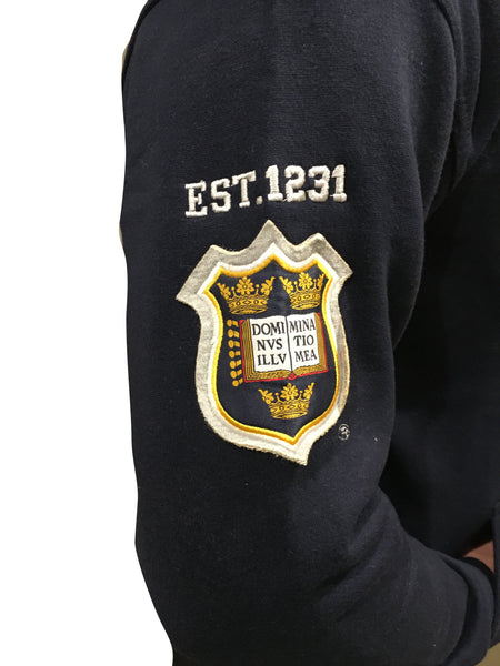 Oxford University Zipped Embroidered Hoody - Navy - Official Apparel of the Famous University of Oxford