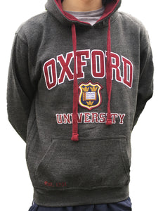 Oxford University Embroidered Hoody - Charcoal - Official Apparel of the Famous University of Oxford