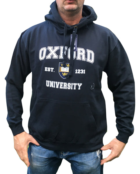 Oxford University Printed Hoody - Navy - Official Apparel of the Famous University of Oxford