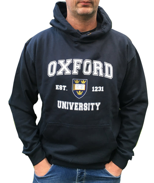 Oxford University Printed Hoody - Navy - Official Apparel of the Famous University of Oxford