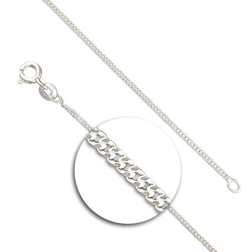 Sterling Silver Chain - 20" / 50cm long, Light Curb Link Chain - 925 Sterling Silver