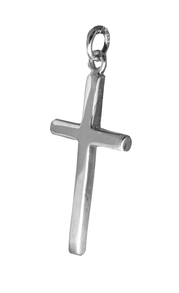 Large Cross Pendent - Religious - Plain Sterling Silver