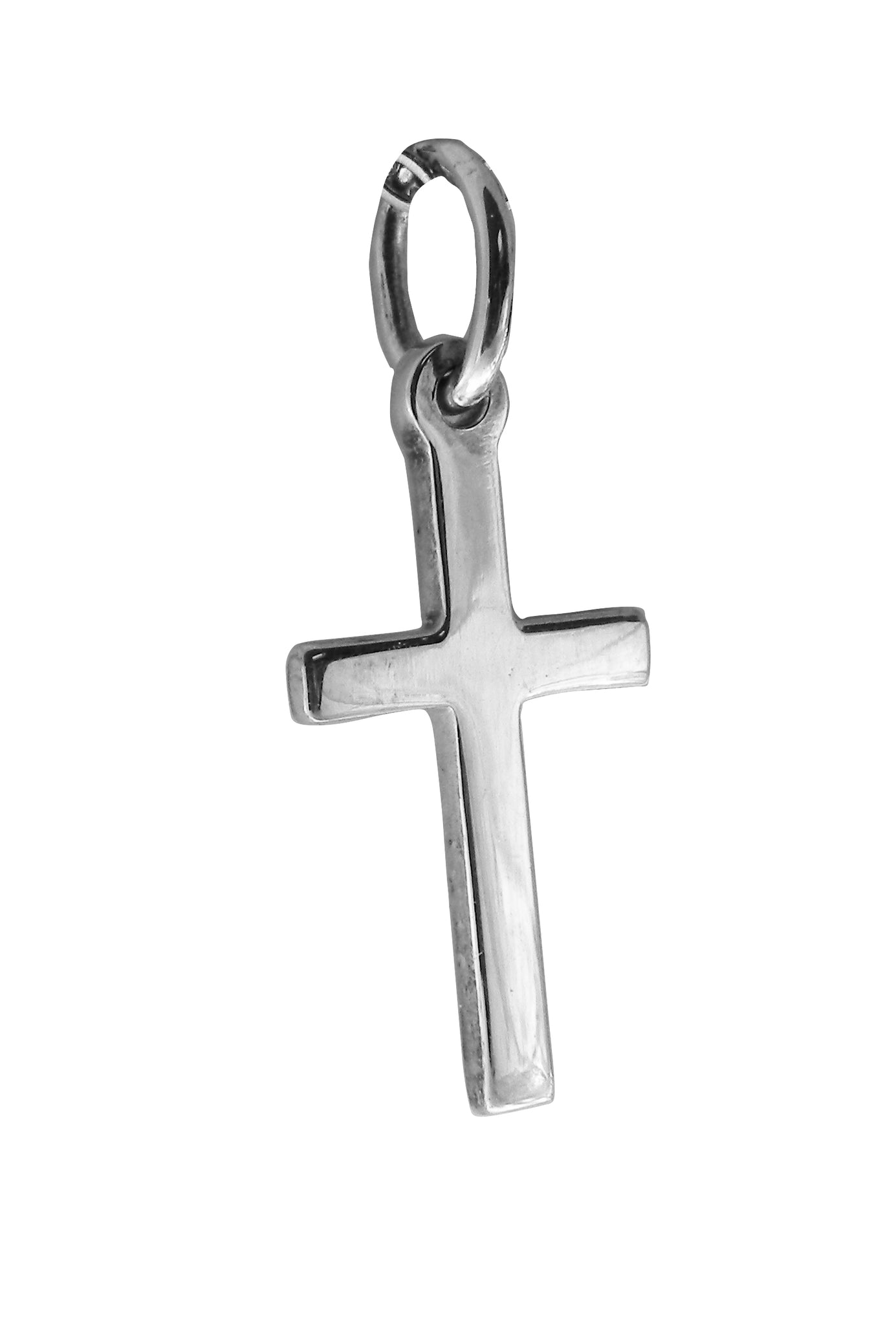 Small Cross Pendent - Religious - Plain Sterling Silver